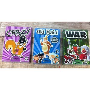 Regal Classic Card Games Set War Old Maid Crazy 8s Family Entertainment Sealed